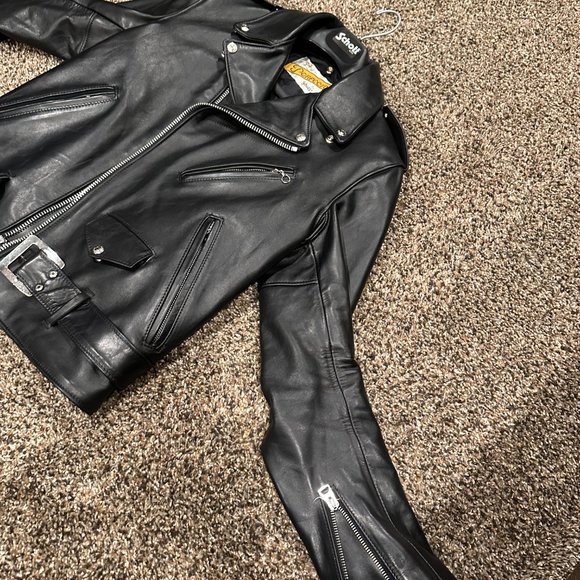 Schott NYC 118 Classic Perfecto Leather Motorcycle Jacket - Picture 6 of 8